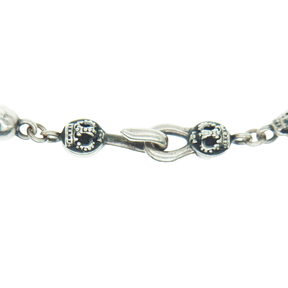 Justin Davis ジャスティンデイビス SNJ126-1 2 ONYX 40 SKULL DIVINE STONE スカル ディバイン クラウン オニキス チェーン 40cm ネックレス【中古】