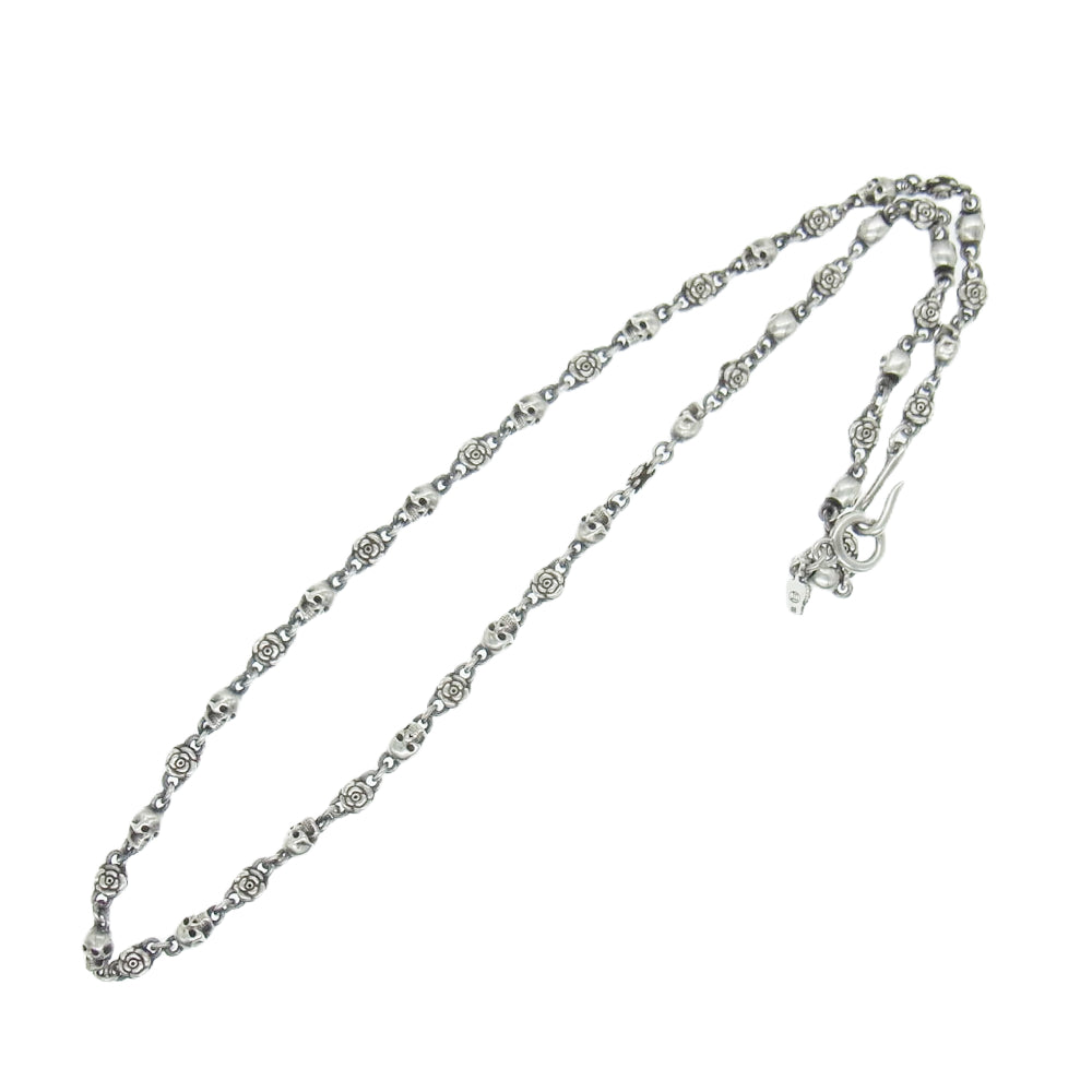 Justin Davis ジャスティンデイビス SNJ212 Rose Divine Chain 50cm ローズディバイン スカル ローズ チェーン 50cm ネックレス【中古】