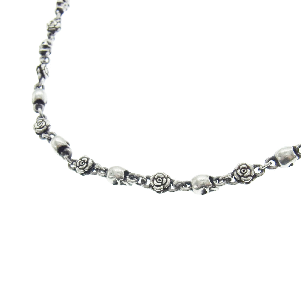 Justin Davis ジャスティンデイビス SNJ212 Rose Divine Chain 50cm ローズディバイン スカル ローズ チェーン 50cm ネックレス【中古】