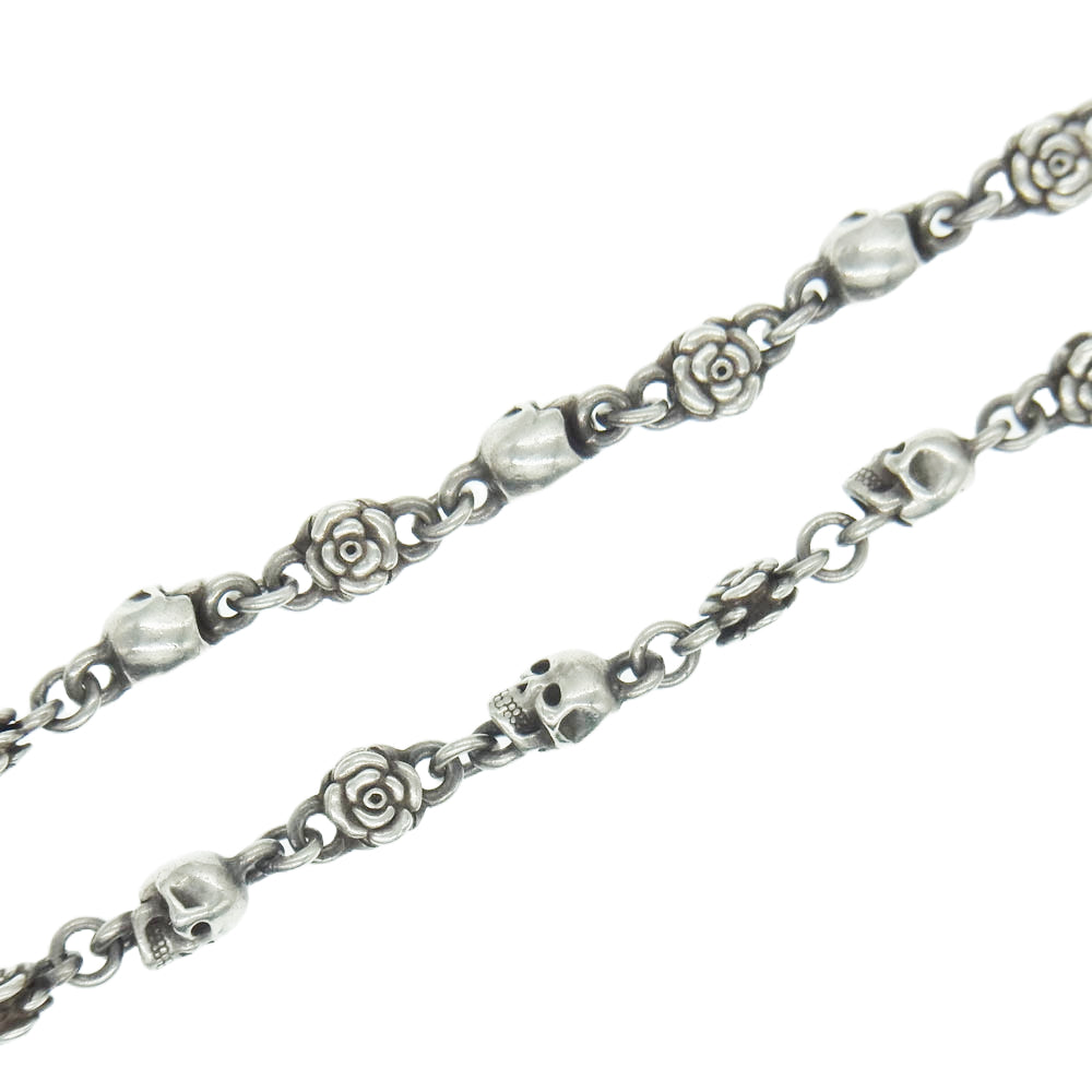 Justin Davis ジャスティンデイビス SNJ212 Rose Divine Chain 50cm ローズディバイン スカル ローズ チェーン 50cm ネックレス【中古】