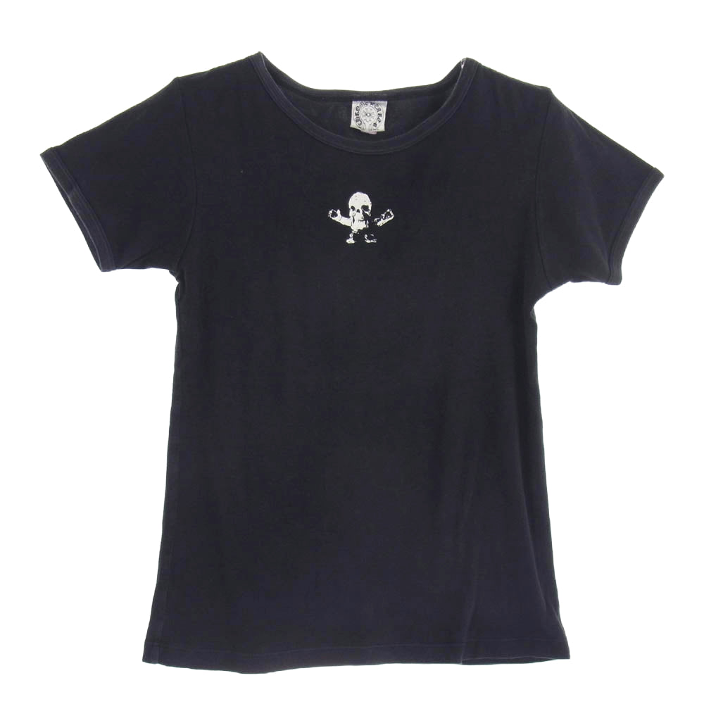 CHROME HEARTS クロムハーツ（原本無） FOTI S/S Tee フォティ スカル クロス プリント Tシャツ 半袖カットソー ブラック系【中古】