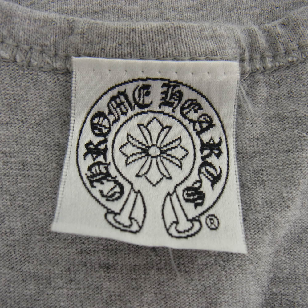 CHROME HEARTS クロムハーツ（原本無） オールド スクリプトロゴ プリント ノースリーブカットソー タンクトップ グレー系 S【中古】