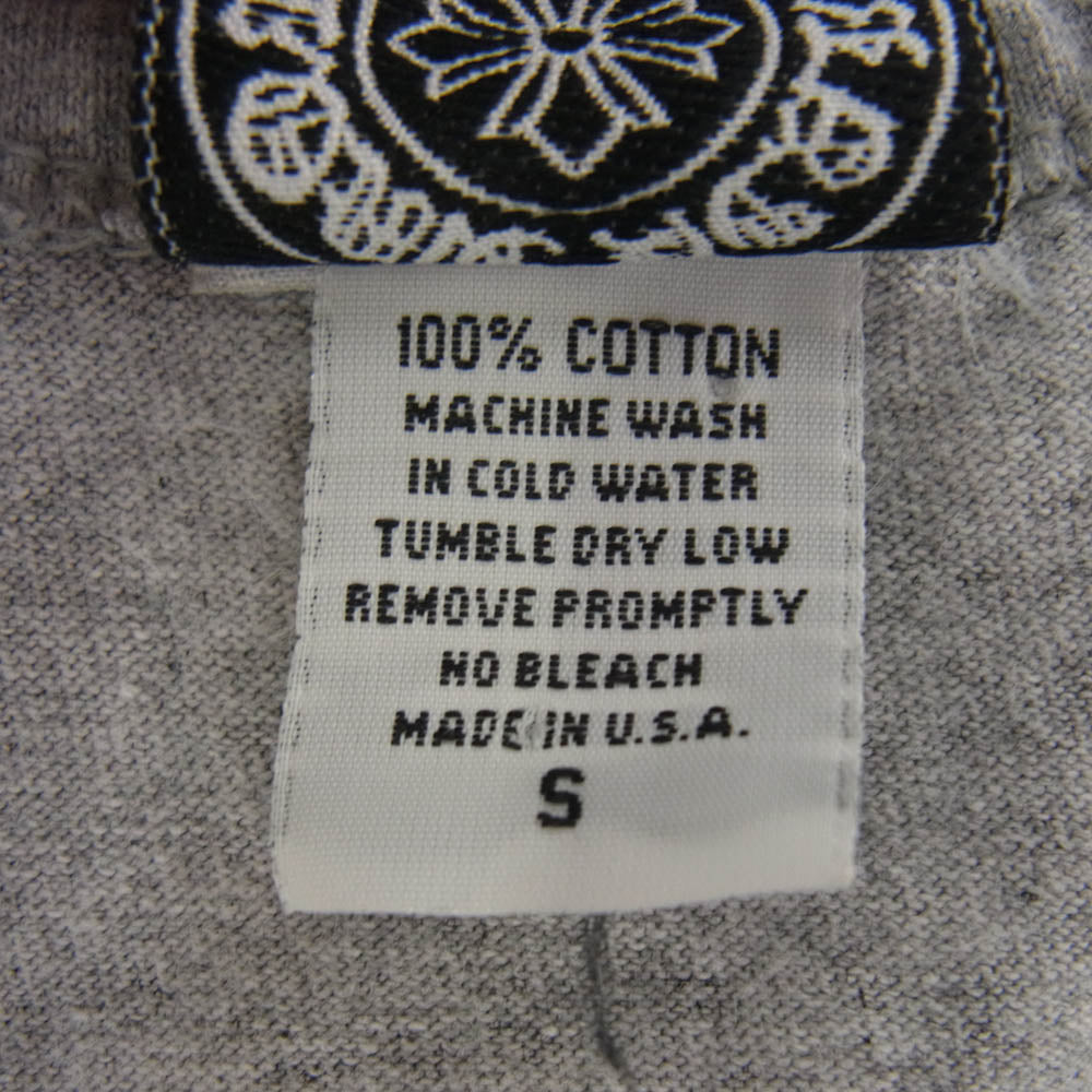 CHROME HEARTS クロムハーツ（原本無） オールド スクリプトロゴ プリント ノースリーブカットソー タンクトップ グレー系 S【中古】