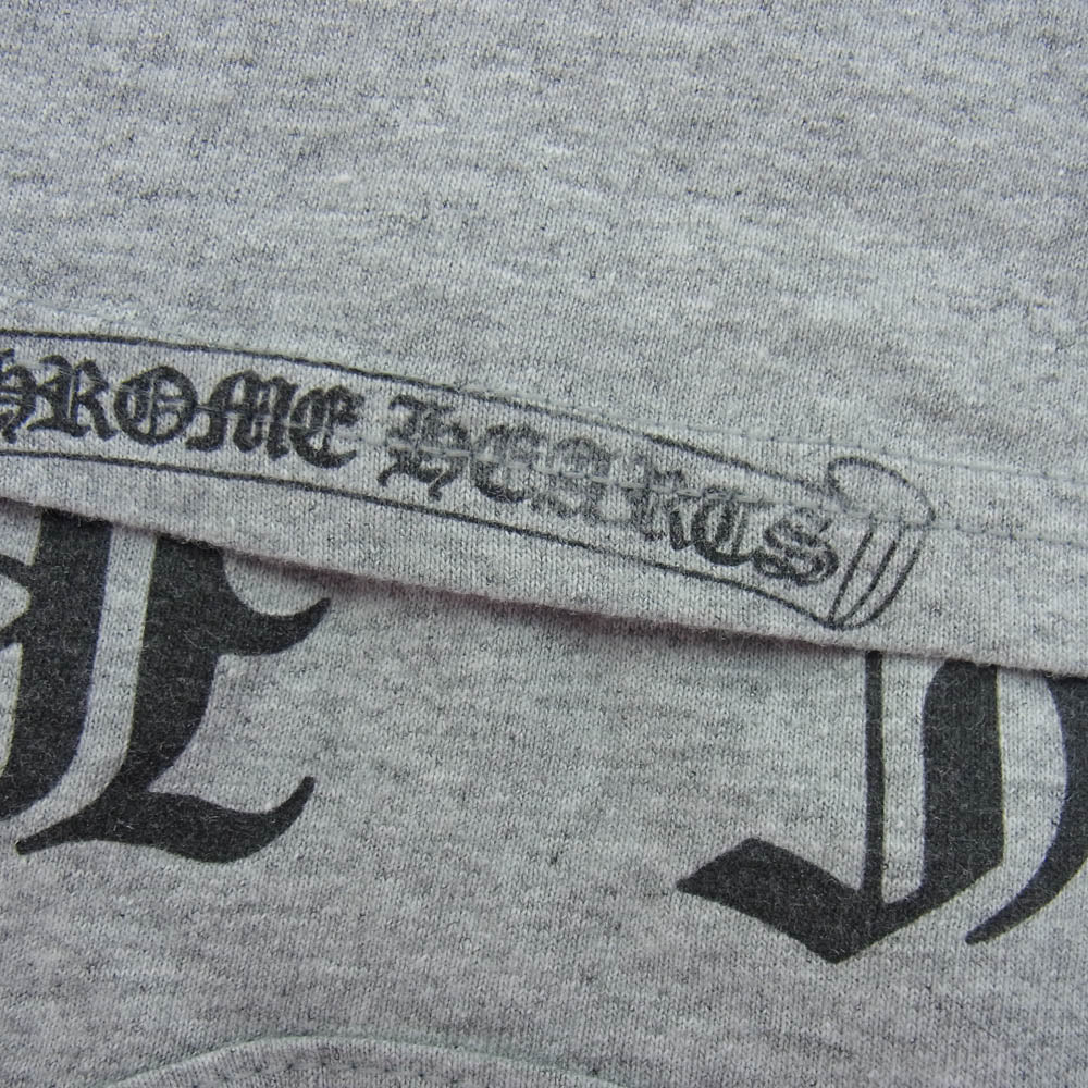 CHROME HEARTS クロムハーツ（原本無） オールド スクリプトロゴ プリント ノースリーブカットソー タンクトップ グレー系 S【中古】