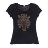 CHROME HEARTS クロムハーツ（原本無） DAGGER TEE ダガー プリント Tシャツ 半袖カットソー ブラック系 M【中古】