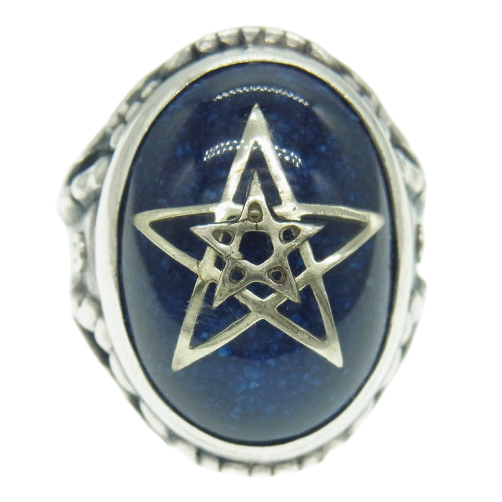 ALEX STREETER アレックスストリーター ANGEL HEART RING 30周年記念台座 ダブルスター エンジェルハート リング シルバー系 14号【中古】