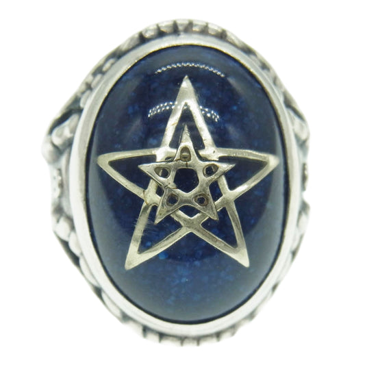 ALEX STREETER アレックスストリーター ANGEL HEART RING 30周年記念台座 ダブルスター エンジェルハート リング シルバー系 14号【中古】