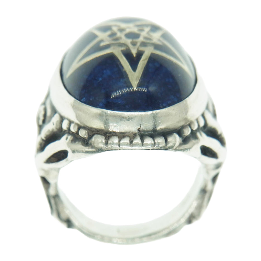 ALEX STREETER アレックスストリーター ANGEL HEART RING 30周年記念台座 ダブルスター エンジェルハート リング シルバー系 14号【中古】