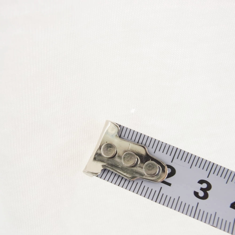 CHROME HEARTS クロムハーツ（原本無） クロスボールボタン ロジウム加工 ホースシュープリント スクロールラベル 半袖 ポロシャツ ホワイト系 L【中古】