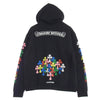 CHROME HEARTS クロムハーツ（原本無） MLTCOL CEM CRS HD PLVR マルチカラー セメタリークロスプリント プルオーバー パーカー フーディー ブラック系 L【中古】