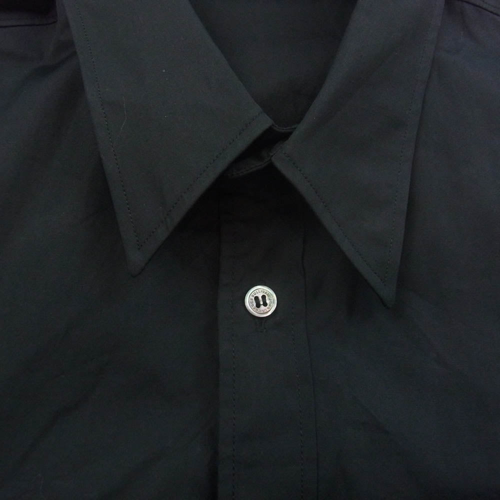 JOHN LAWRENCE SULLIVAN ジョンローレンスサリバン 21SS 3A001-0221-19 SHOULDER BUTTON SHIRT ボタンデザイン 長袖シャツ ブラック系 46【中古】