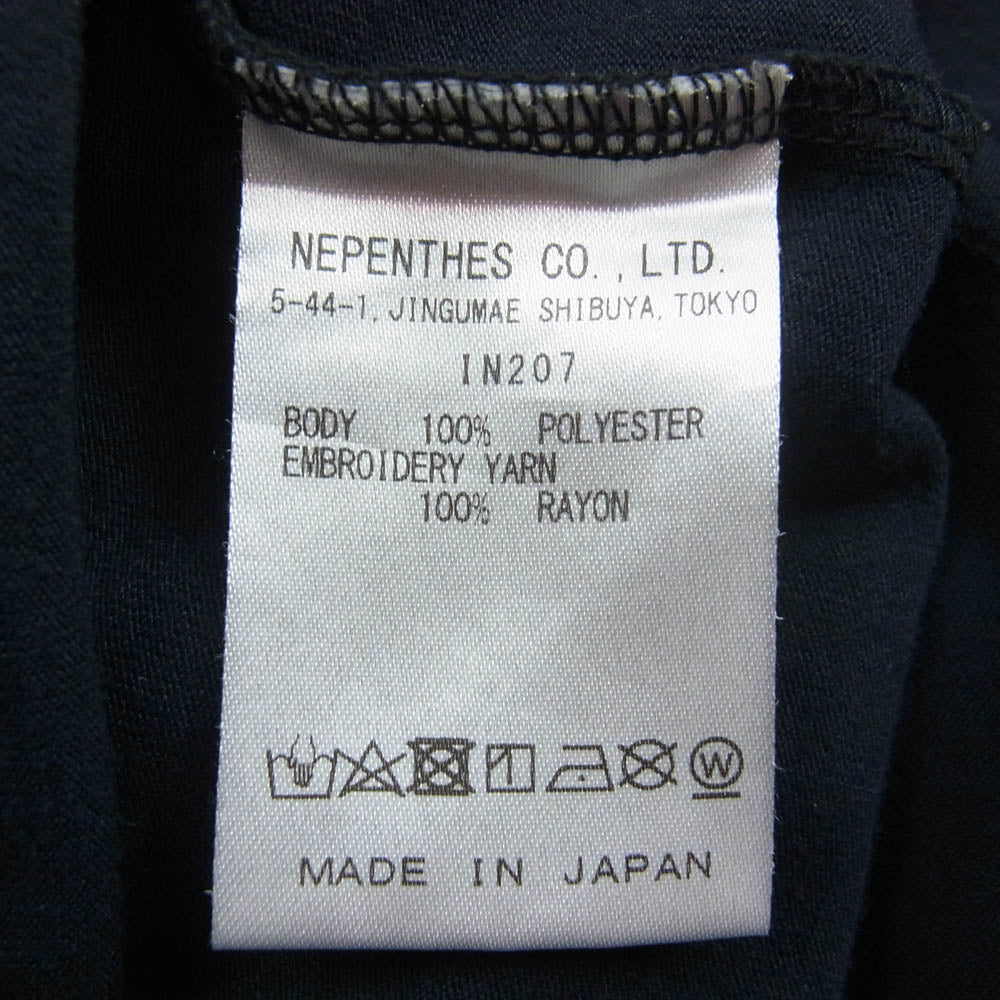 Needles ニードルス IN207 L/S CRE NECK TEE-POLY JERSEY パピヨン刺繍 ロングスリーブカットソー 長袖 ネイビー系 L【中古】