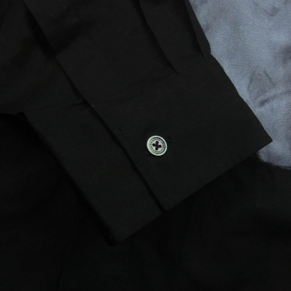 JOHN LAWRENCE SULLIVAN ジョンローレンスサリバン 21SS 3A007-0221-20 OVERSIZED PRINT SHIRT フロントプリント オーバーサイズ 長袖シャツ ブラック系 48【中古】