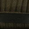 FEAR OF GOD フィアオブゴッド ESSENTIALS エッセンシャルズ ラバーロゴ ケーブル ニット セーター カーキ系 S【中古】