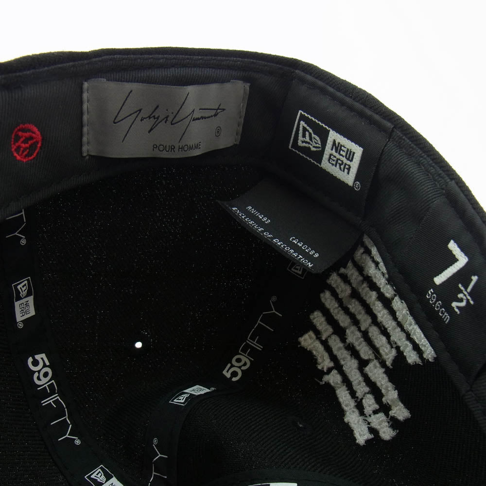 Yohji Yamamoto POUR HOMME ヨウジヤマモトプールオム HZ-H92-976 × New Era ニューエラ 6パネル キャップ ブラック系【中古】