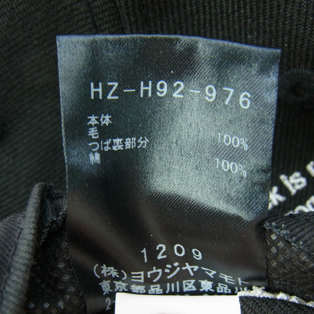 Yohji Yamamoto POUR HOMME ヨウジヤマモトプールオム HZ-H92-976 × New Era ニューエラ 6パネル キャップ ブラック系【中古】