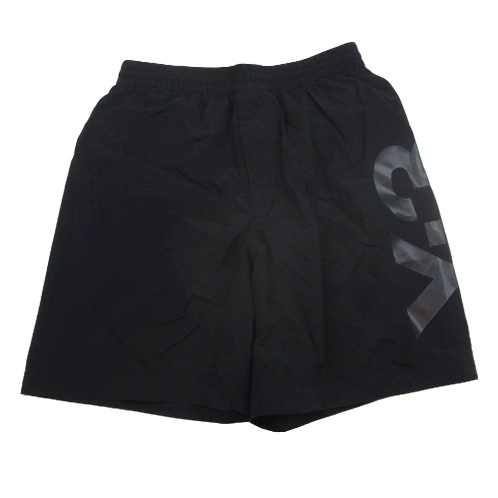 Y-3 Yohji Yamamoto ワイスリー ヨウジヤマモト 1OP001 ビッグロゴプリント ナイロン ショーツ ハーフパンツ ブラック系 XS【中古】