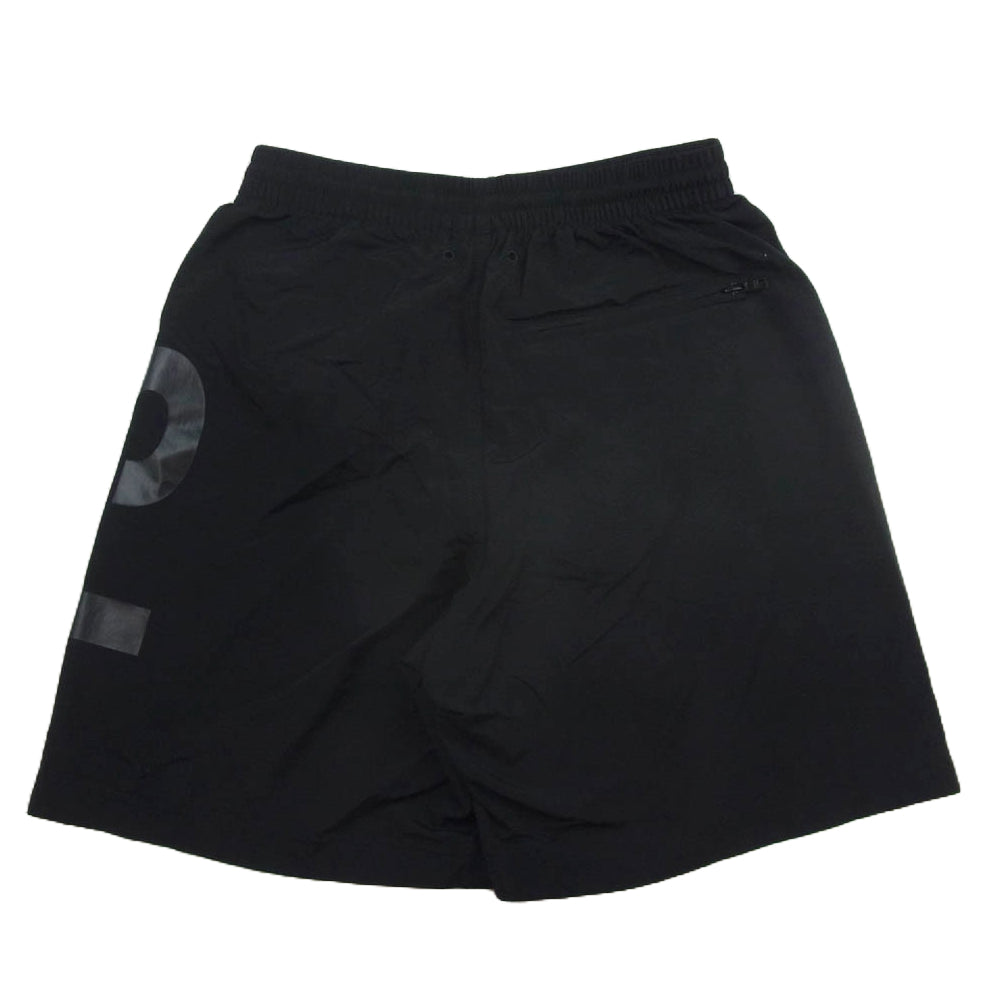 Y-3 Yohji Yamamoto ワイスリー ヨウジヤマモト 1OP001 ビッグロゴプリント ナイロン ショーツ ハーフパンツ ブラック系 XS【中古】
