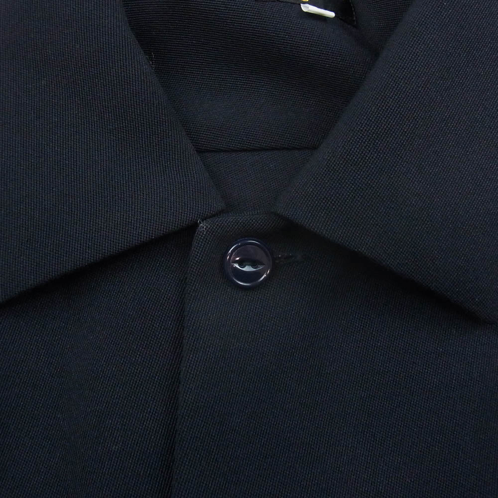 Needles ニードルス HM158 C.O.B. One-Up Shirt - Pe/W Doeskin ワンアップ パピヨン刺繍 長袖シャツ ダークネイビー系 L【中古】