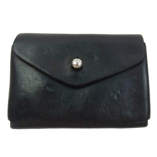 GUIDI グイディ EN01 GROPPONE FULL GRAIN Leather Coin Case グロッポーネ カーフレザー コインケース 小銭入れ ミニ財布 ブラック系【中古】