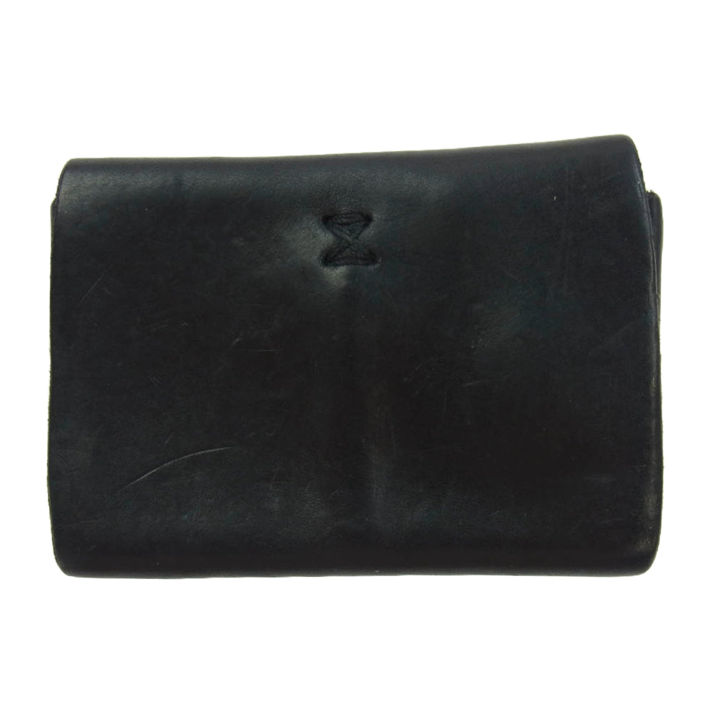 GUIDI グイディ EN01 GROPPONE FULL GRAIN Leather Coin Case グロッポーネ カーフレザー コインケース 小銭入れ ミニ財布 ブラック系【中古】