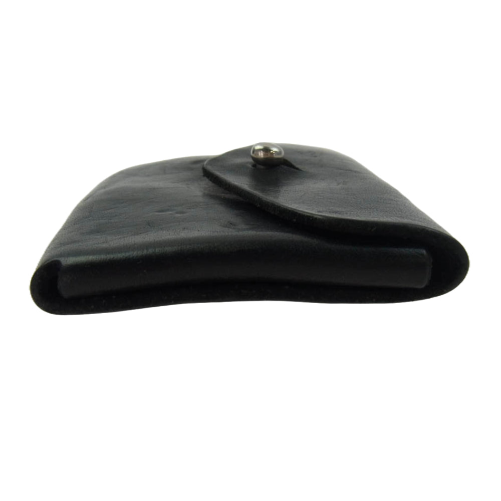 GUIDI グイディ EN01 GROPPONE FULL GRAIN Leather Coin Case グロッポーネ カーフレザー コインケース 小銭入れ ミニ財布 ブラック系【中古】