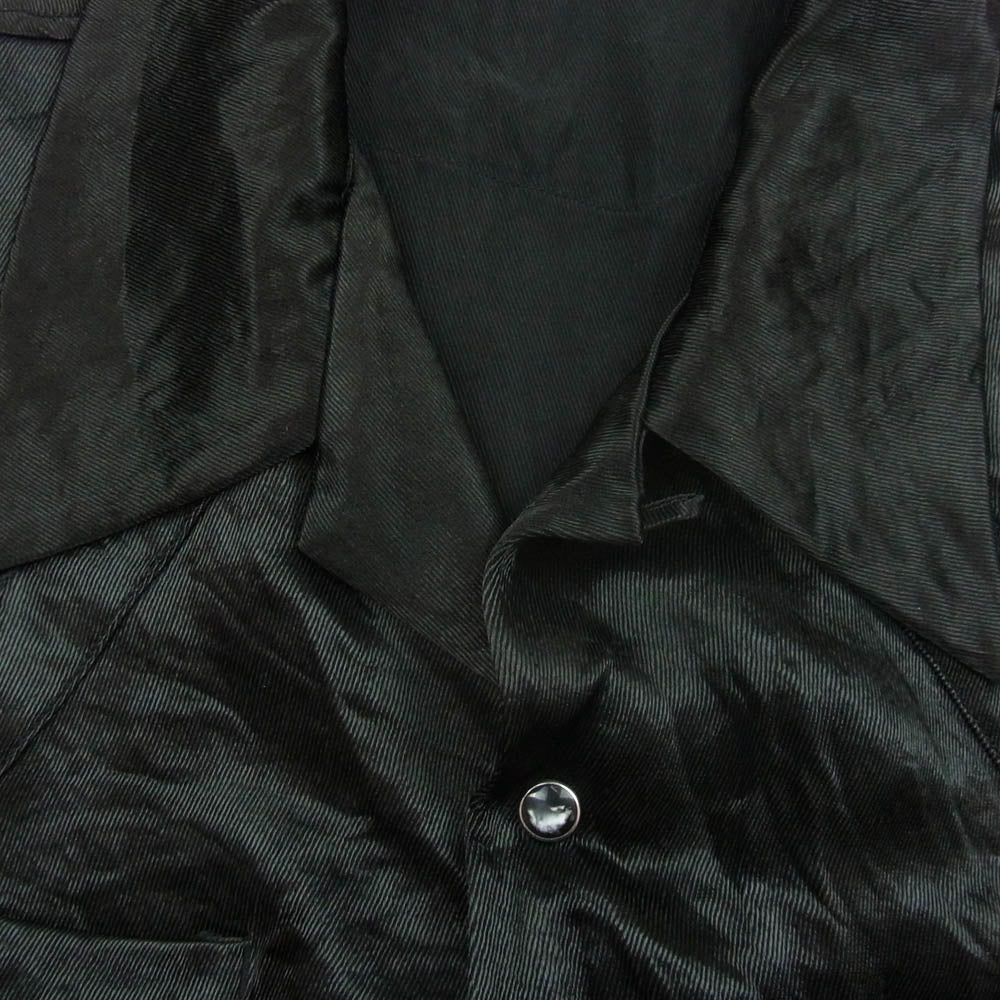 Needles ニードルス PU234 L/S COWBOY ONE-UP SHIRT オープンカラー パピヨン刺繍 カウボーイ 長袖シャツ ブラック系 M【中古】