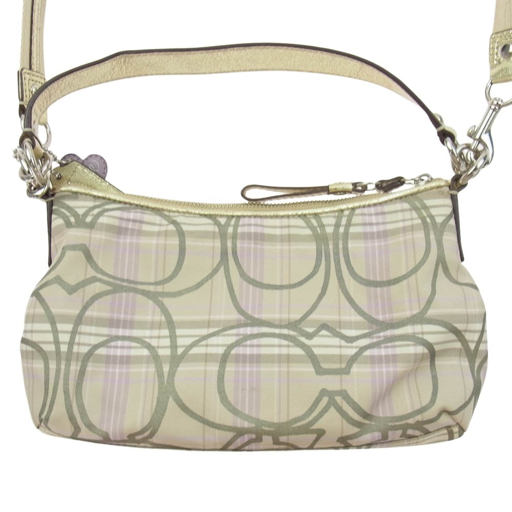 COACH コーチ F17210 2WAY スプリングプレイド タータン ハンドバッグ ショルダーバッグ マルチカラー系【中古】