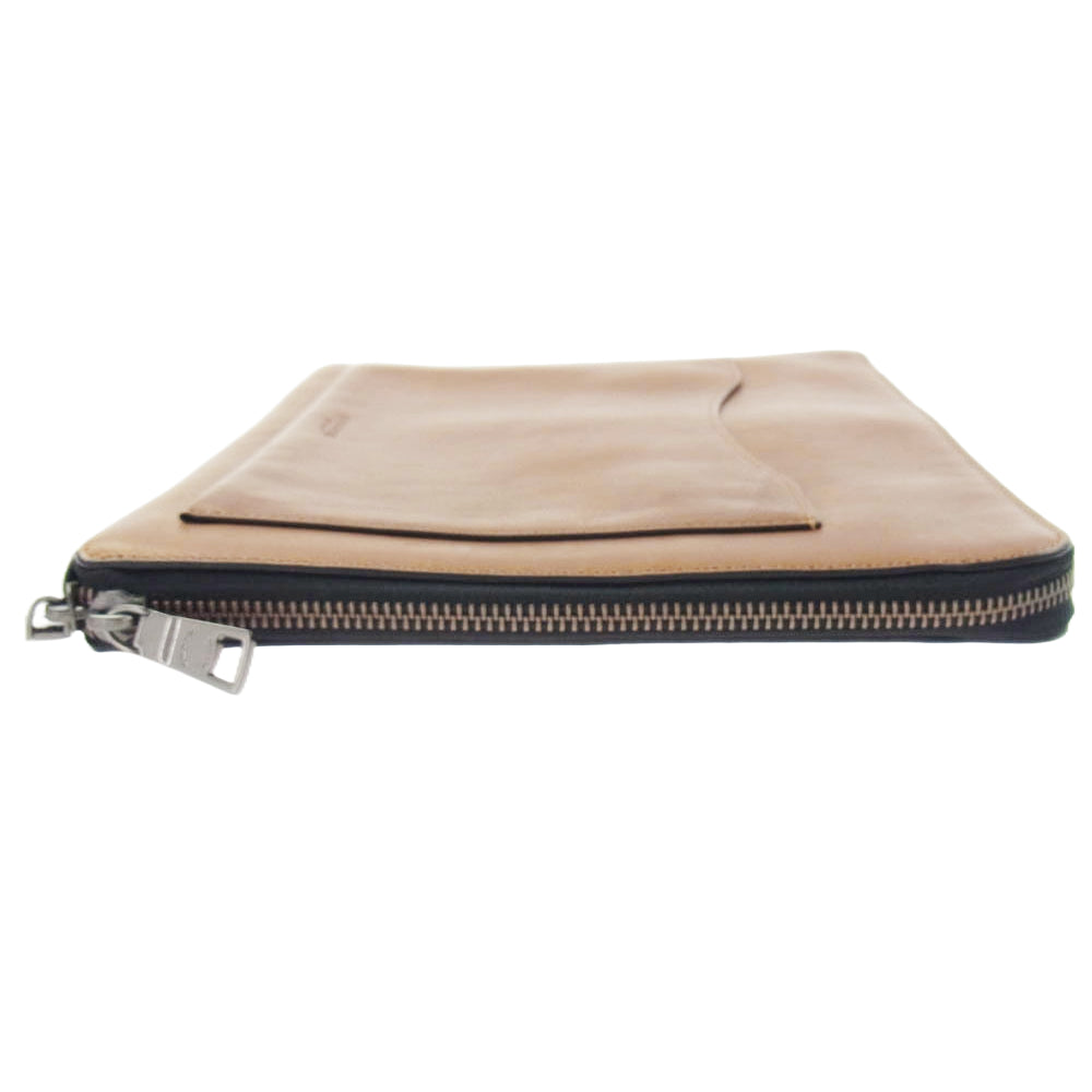COACH コーチ 64822 レザー クラッチ タブレットケース セカンドバッグ ブラウン系【中古】