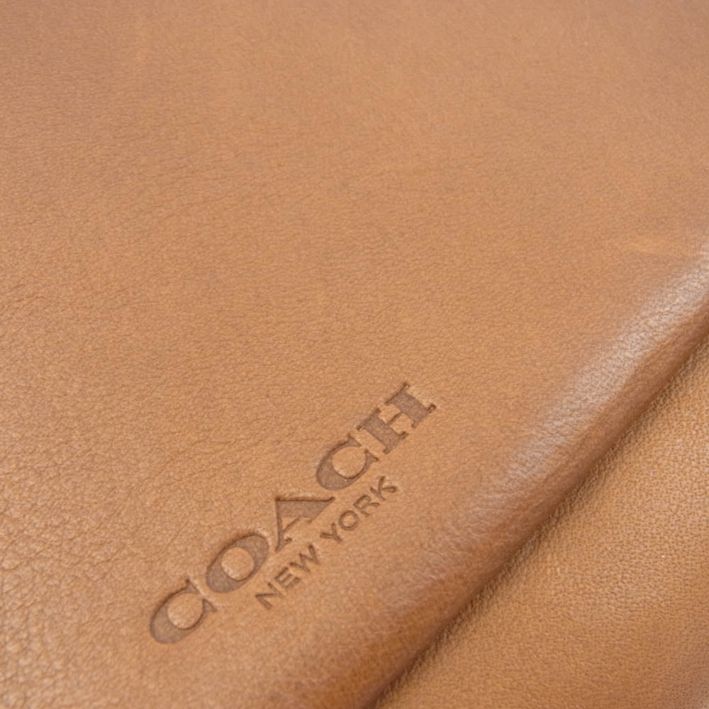 COACH コーチ 64822 レザー クラッチ タブレットケース セカンドバッグ ブラウン系【中古】