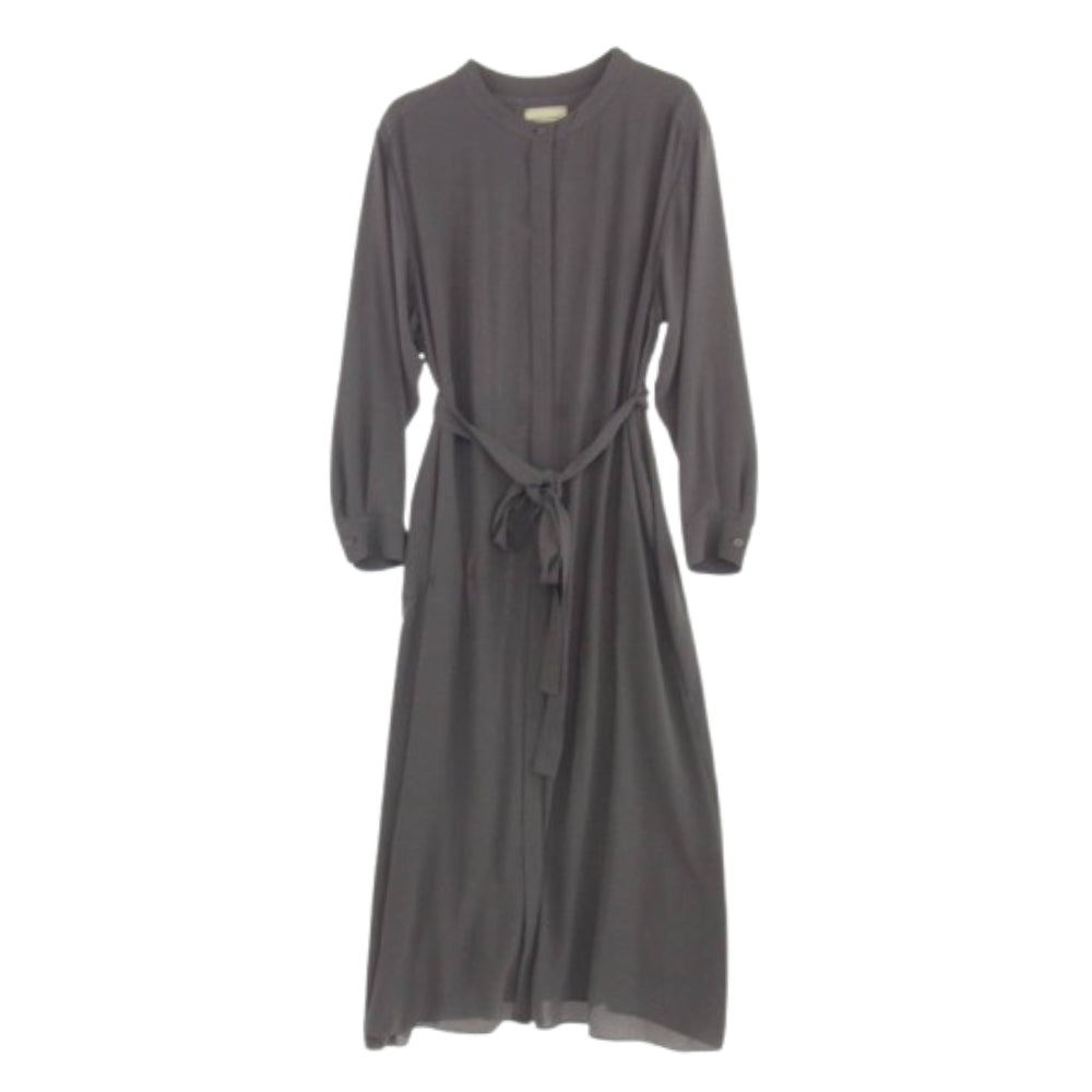 UNITED ARROWS ユナイテッドアローズ 1526-299-3615 バック プリーツ ロング ワンピース グレー系 38【中古】