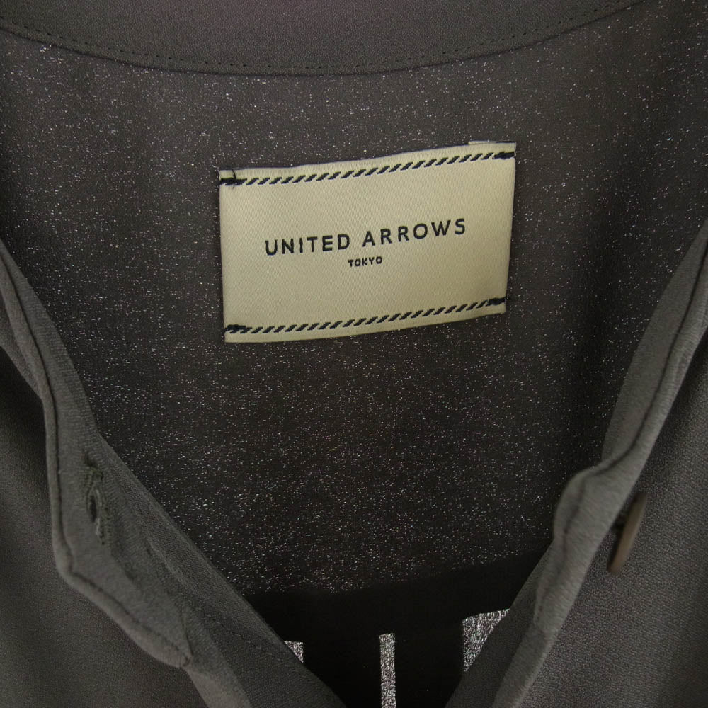 UNITED ARROWS ユナイテッドアローズ 1526-299-3615 バック プリーツ ロング ワンピース グレー系 38【中古】