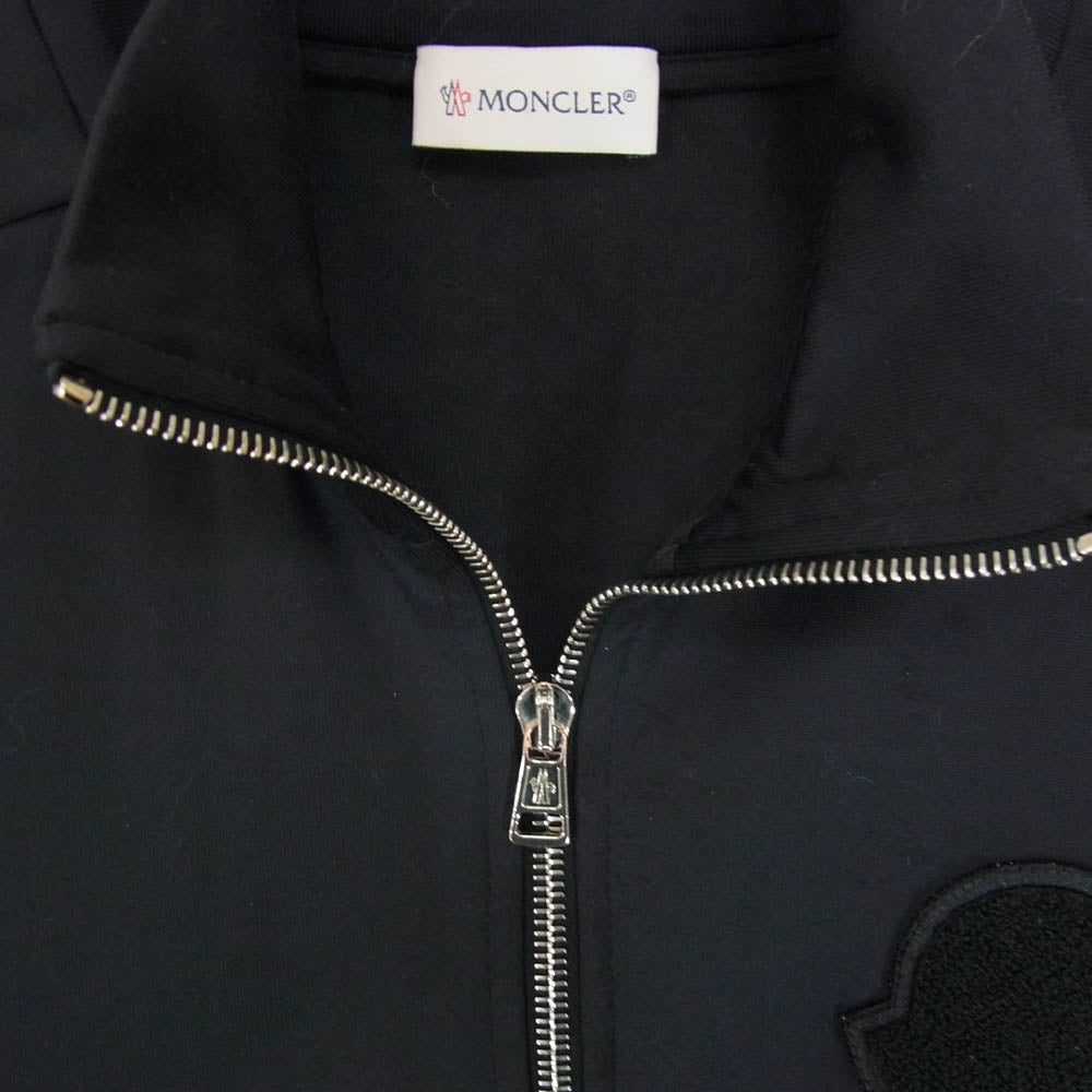 MONCLER モンクレール E20918426700 MAGLIA CARDIGAN ワッペン トラック ジャケット ブラック系 L【中古】