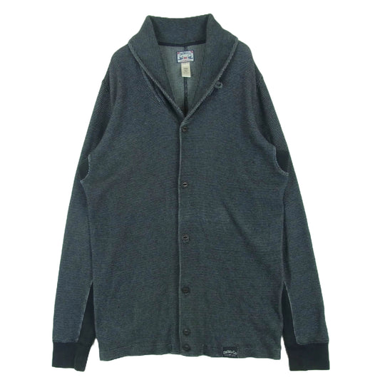 DIESEL ディーゼル ショールカラー コットン カーディガン 中国製 グレー系 L【中古】