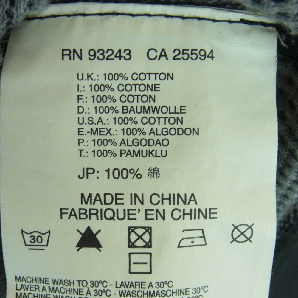 DIESEL ディーゼル ショールカラー コットン カーディガン 中国製 グレー系 L【中古】