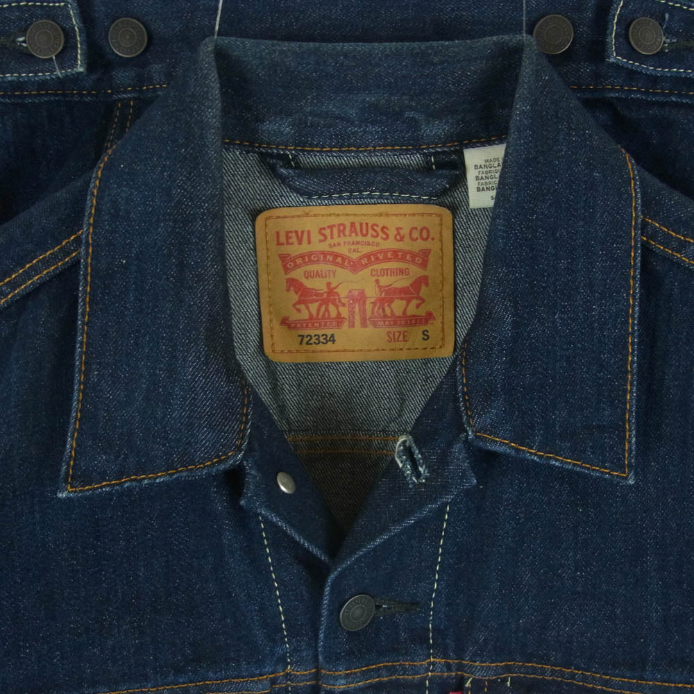 Levi's リーバイス 72334 デニム トラッカー ジャケット Gジャン バングラデシュ製 インディゴブルー系 S【中古】