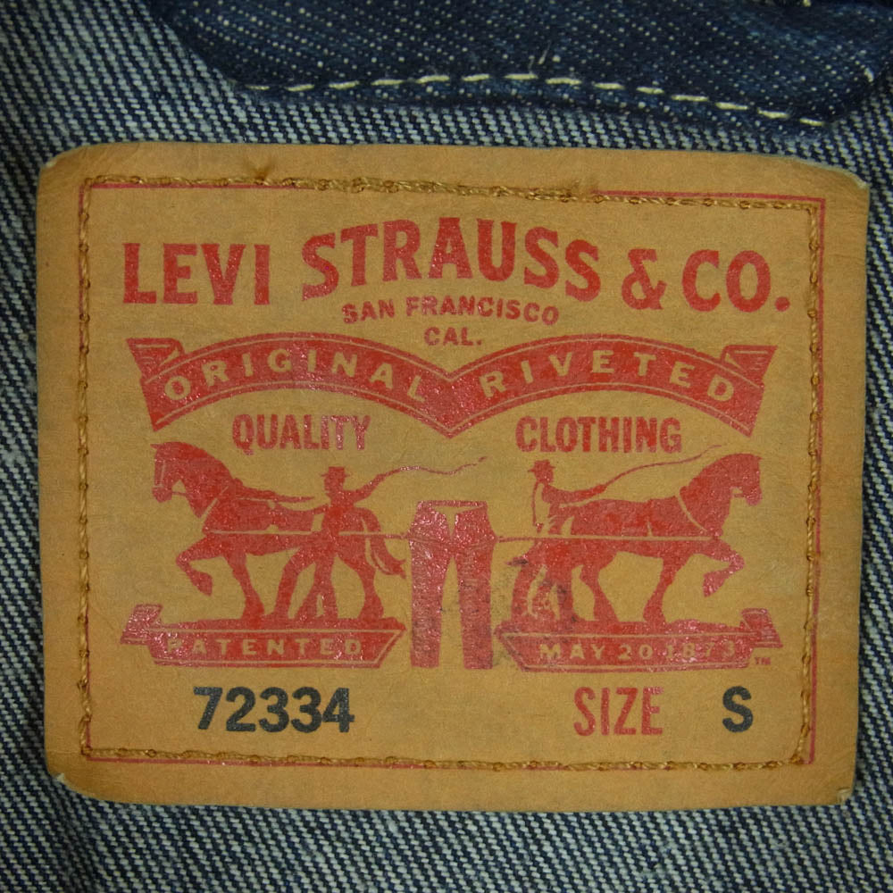 Levi's リーバイス 72334 デニム トラッカー ジャケット Gジャン バングラデシュ製 インディゴブルー系 S【中古】