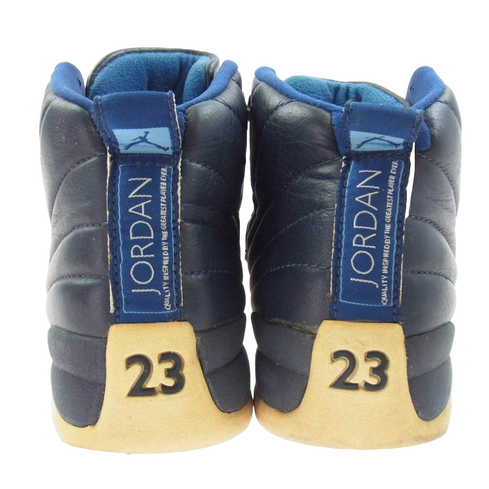 NIKE AIR JORDAN ナイキ ジョーダン 130690-411 AIR JORDAN 12 OBSIDIAN-WHITE-FRENCH BLUE エア ジョーダン 12 スニーカー ネイビー系 27cm【中古】