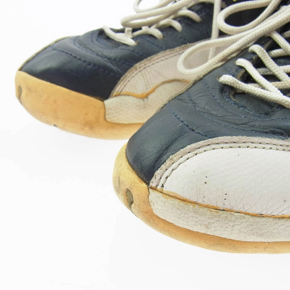 NIKE AIR JORDAN ナイキ ジョーダン 130690-411 AIR JORDAN 12 OBSIDIAN-WHITE-FRENCH BLUE エア ジョーダン 12 スニーカー ネイビー系 27cm【中古】