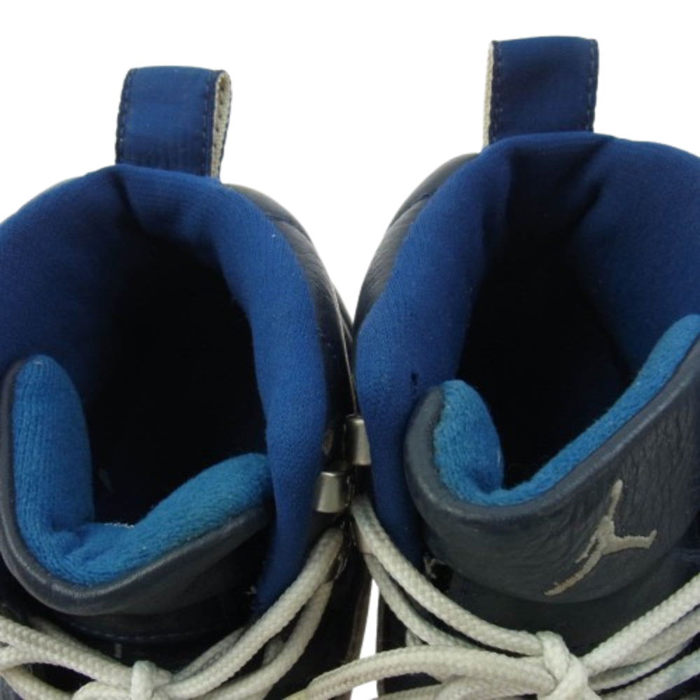 NIKE AIR JORDAN ナイキ ジョーダン 130690-411 AIR JORDAN 12 OBSIDIAN-WHITE-FRENCH BLUE エア ジョーダン 12 スニーカー ネイビー系 27cm【中古】