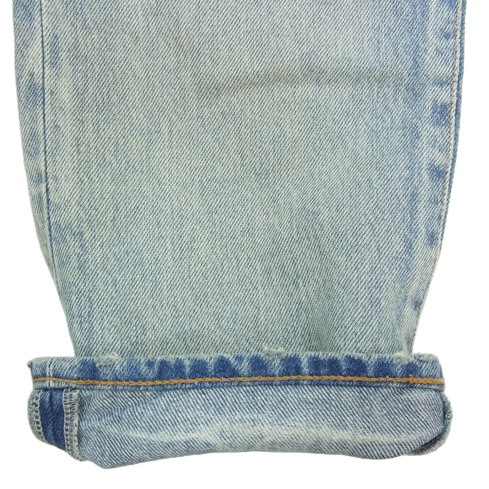 SAINT LAURENT サンローラン 670614 Y372K ダメージ加工 ストレート デニム パンツ インディゴブルー系 29【中古】