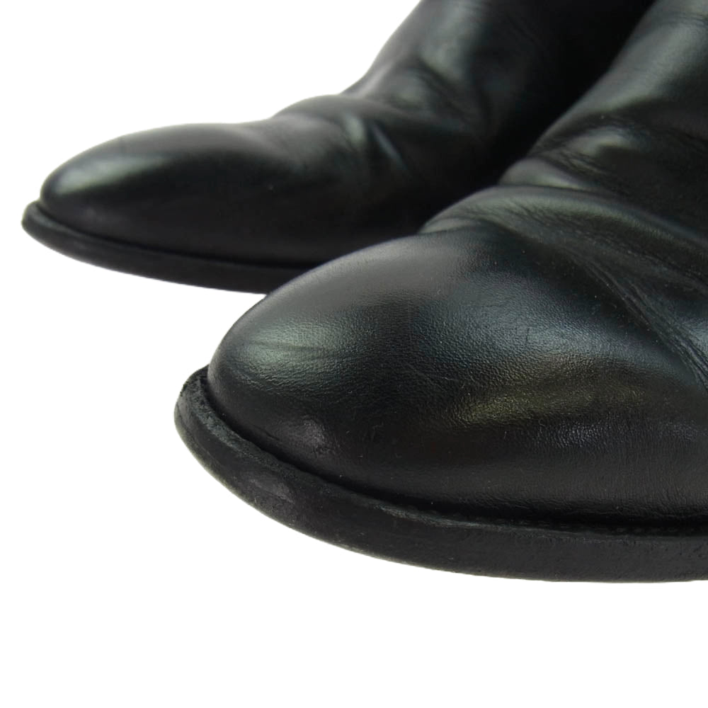 SAINT LAURENT サンローラン 592438 wyatt chelsea boots レザー サイドゴア チェルシー ブーツ ブラック系 43【中古】