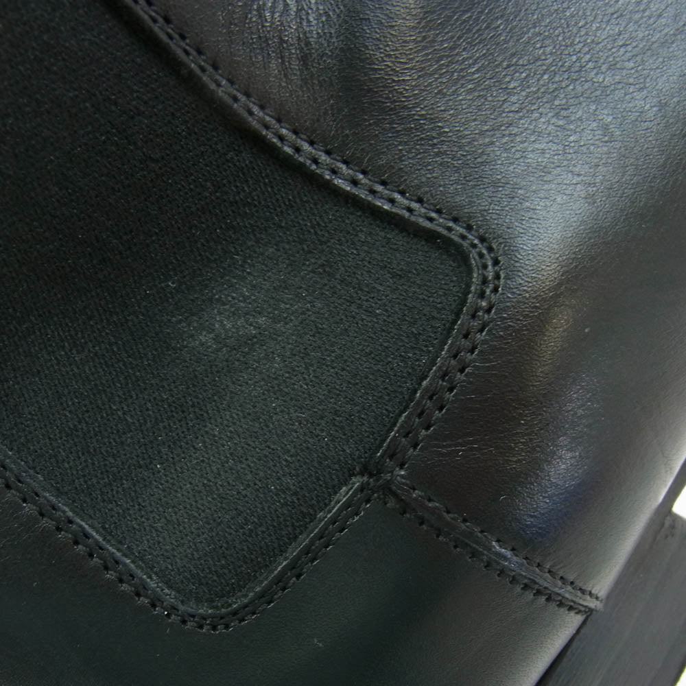 SAINT LAURENT サンローラン 592438 wyatt chelsea boots レザー サイドゴア チェルシー ブーツ ブラック系 43【中古】