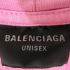 BALENCIAGA バレンシアガ 23SS 739024 TOVF3 ダスト加工 ユーズド加工 ラージフィット バックロゴ刺繍 プルオーバー フーディ パーカー ピンク系 3【極上美品】【中古】
