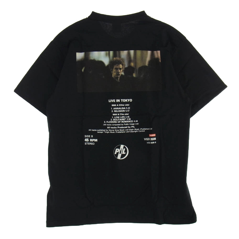 Supreme シュプリーム 22AW PiL Live In Tokyo Tee パブリック イメージ リミテッド フォトプリント 半袖 Tシャツ ブラック系 L【新古品】【未使用】【中古】