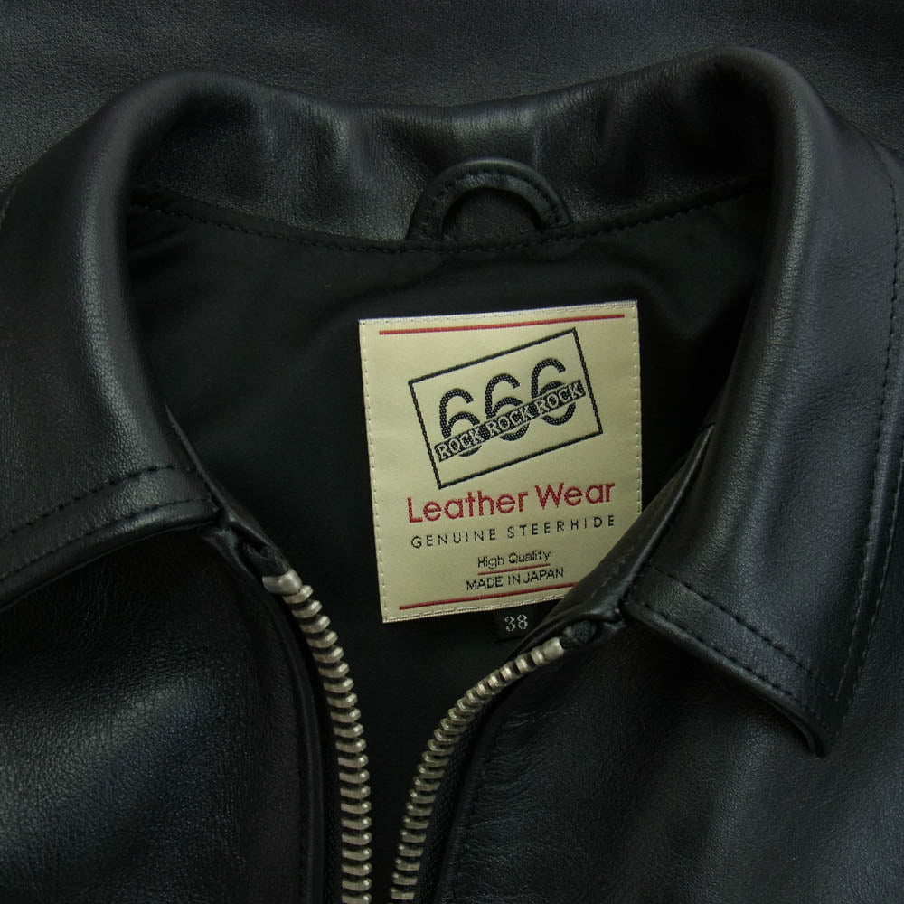 トリプルシックス LJM-17TF タイトフィット シングル ライダースジャケット ブラック系 38【中古】