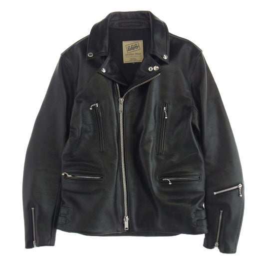 トリプルシックス LJM-1TFB タイトフィット サイドベルト ライダースジャケット ブラック系 38【中古】