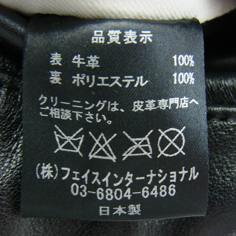 トリプルシックス LJM-1TFB タイトフィット サイドベルト ライダースジャケット ブラック系 38【中古】