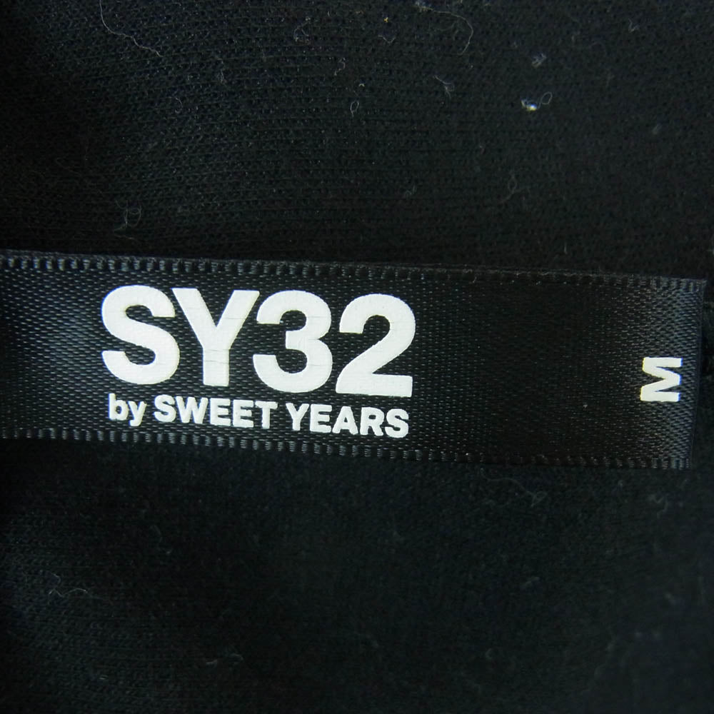 エスワイサーティートゥー 7217 SWEET YEARS スウィートイヤーズ ワッペン カモフラ切替 スウェット ジョガー パンツ ブラック系 グレー系 M【中古】