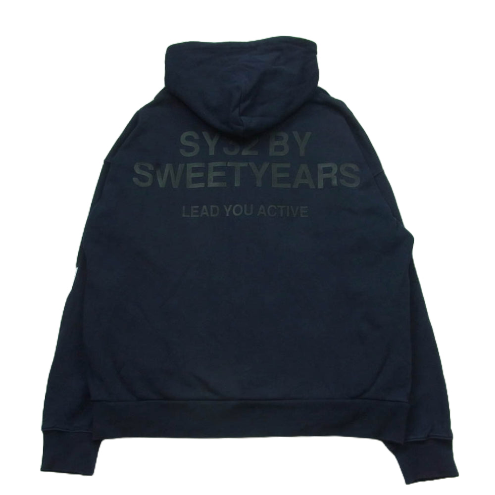 エスワイサーティートゥー 11512 SWEET YEARS スウィートイヤーズ ロゴ ジップアップ フーディ パーカー ダークネイビー系 XL【中古】